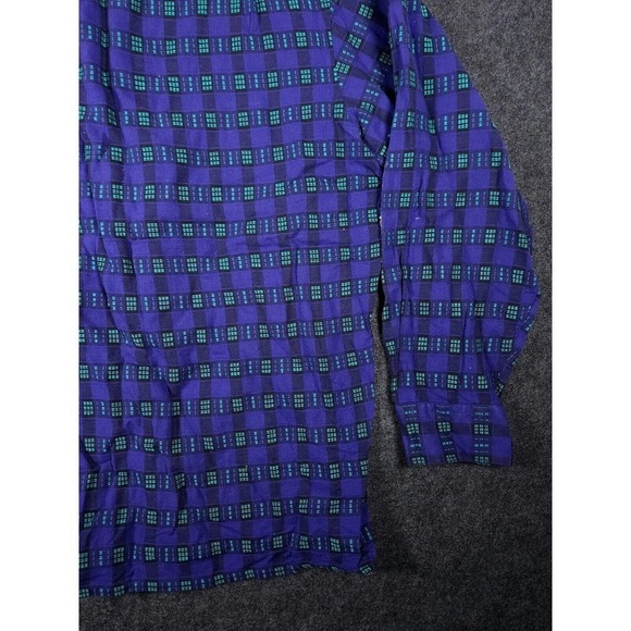 Basic Elements Shirt Mens XL Regular Blue Button Up Long Sleeve Y2K Vintage - Picture 10 of 11